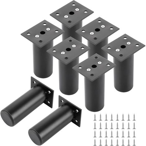 JSSEVN - Set of 8 Adjustable Furniture Feet 10-11cm, Furniture Legs, Adjustable Furniture Feet for Tables, Chairs, Cabinets, Sofas (1/5)
