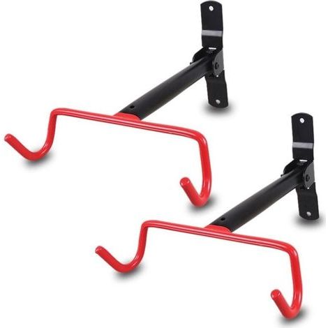 Set of 2 wall mounts with folding hooks for hanging bicycles (1/5)