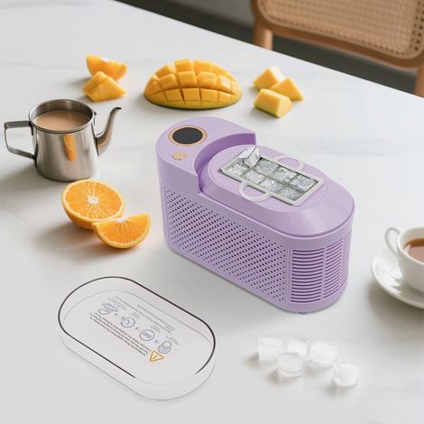 8 Würfel-Eisbereiter für die Arbeitsplatte, 120 W, 12 V, 60 DB, Mini-Eisbereiter für Zuhause, Küche, Wohnmobil und Camping (1/5)