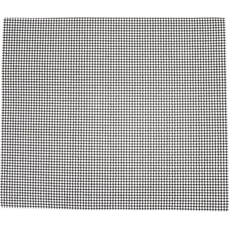 Grill Mat and Food-Preventing Mat, Non-Stick, Black Fiberglass, Heat Resistant, Easy to Clean, for Outdoor Barbecues (1/5)