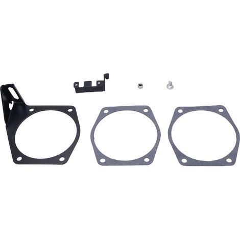 Staffa per cavo acceleratore a 4 bulloni, realizzata in acciaio 81012, per aspirazione motore da 92 a 102 mm. (1/4)
