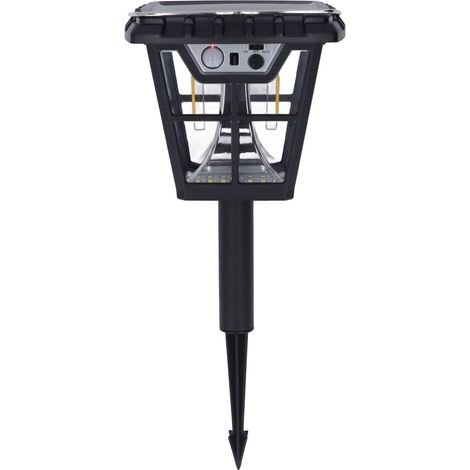 Projecteur solaire extérieur carré étanche à détecteur de mouvement avec prise de terre pour jardin (1/5)