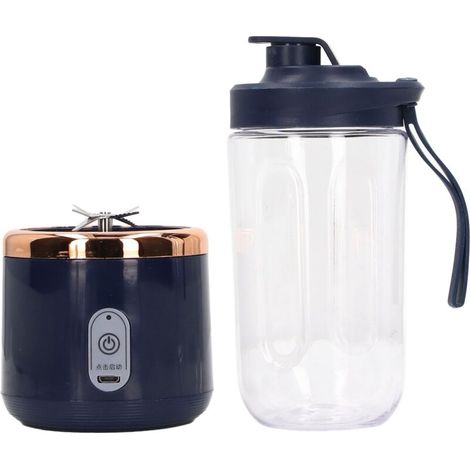 Frullatore portatile per smoothie da 400 ml, 6 lame, 22000 giri/min, ricaricabile tramite USB, ideale per frutta e verdura da portare con sé. (1/4)