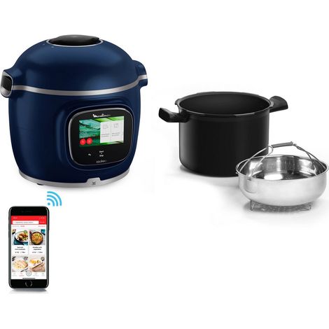 Mijoteur Moulinex Multicuiseur intelligent Cookeo Touch Pro, Balance integree, Connecte, CE943410