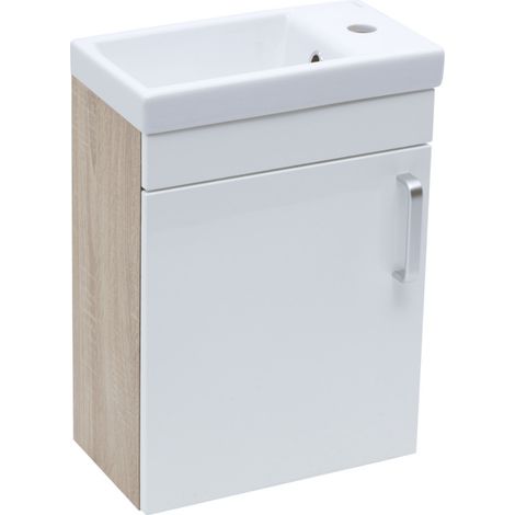 Naturel Vario Dekor Set Pensile 40x50cm, Rovere/Bianco + Lavabo in ceramica (VARIO240DBBL)
