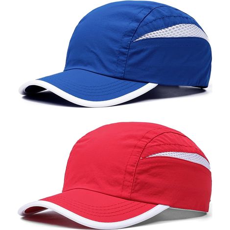 Casquette de Baseball Homme Femme,2 Paquets de Chapeau Soleil Séchage Rapide Respirantes Légère Réglable été Anti UV, Casquettes Running Visières Maille Chapeau Pliable Loisirs Randonnée (1/5)