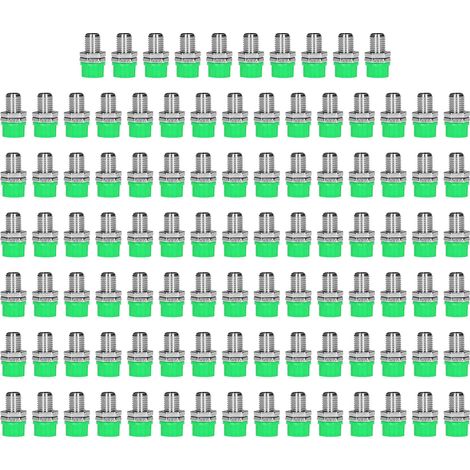 Lot de 100 fiches bananes 4mm, douilles de connexion à bornes pour équipements électroniques industriels, couleur verte (1/5)