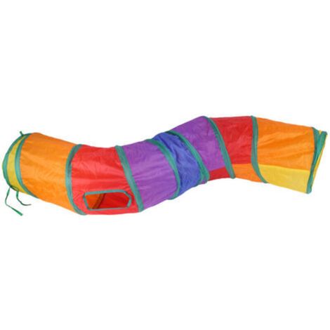 Two-Way Collapsible Cat Tunnel - Interactive Pop-up Maze House - Play Tunnel for Cats, Puppies, Rabbits, and Small Animals (1/5)