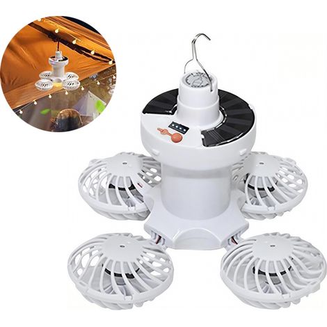 Mini lampe solaire d'extérieur pliable avec crochet idéale pour le camping lumière uniquement vitesses de vent – x cm 3 14 15 blanche (1/5)