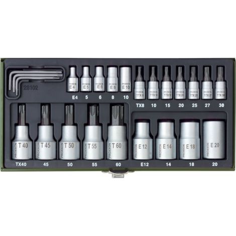 Proxxon 23102 Juego de llaves de vaso TORX acero
