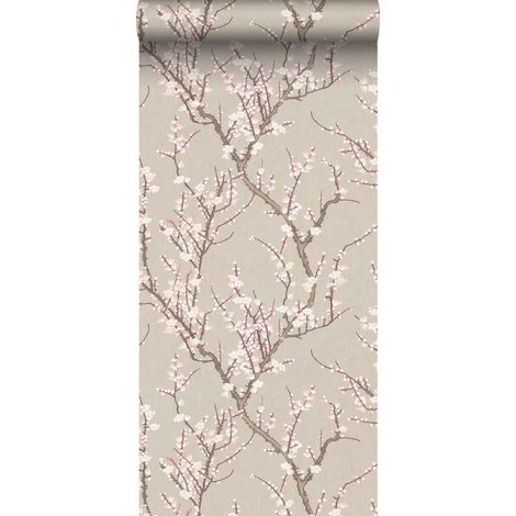 papier peint fleurs beige et blanc  - Sanders & Sanders (1/5)