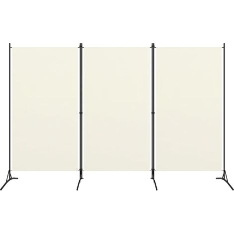 Paravent de Chambre Closion de séparation 3 panneaux Blanc crème 260x180 cm -BC54466 (1/5)