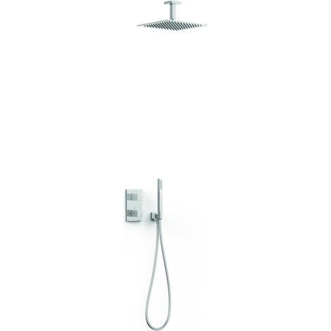 Kit robinet thermostatique encastré 2 voies pour douche Therm-box Chrome - TRES 00635003