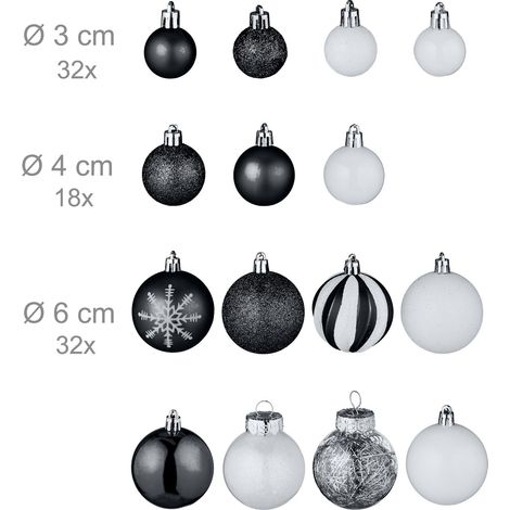 Set di 101 palline di Natale decorative e scintillanti per albero atmosfera festiva 4 x 3 cm in plastica dorata 130015824