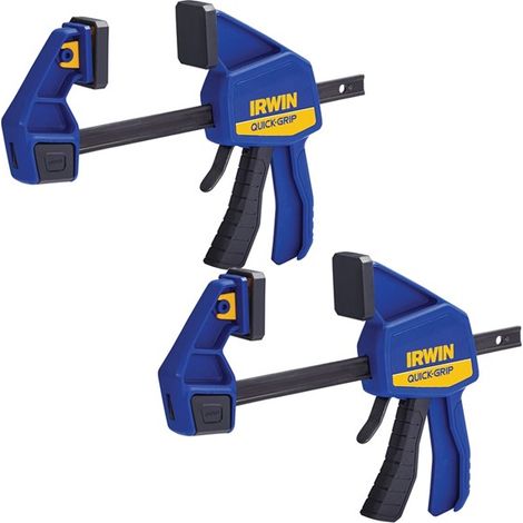 x2 Irwin Quick Grip Clamps Quick Change 300mm 12 Inch Bar Clamp Q/G5122QC (1/8)