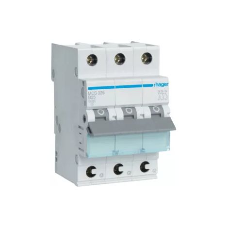 Leitungsschutzschalter Hager 3p,C25A,6kA,MCS325,QuickConnect (1/2)