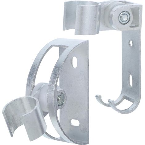 PRETYZOOM Lot de 2 supports de pommeau de douche en aluminium spatial, fixation murale réglable pour pommeaux de douche à main (1/5)