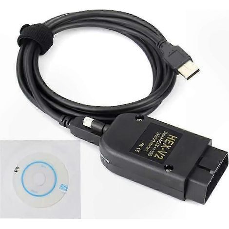 Câble de diagnostic OBD2 USB HEX-V2, outil de scanner VCDS compatible avec le logiciel VAG 25.3.0