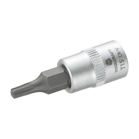 Douille-embout TORX® intérieur T 15 Longueur: 37 mm TOOLCRAFT 816081 Propulseur: 1/4" (6.3 mm) 1 pc( (1/2)