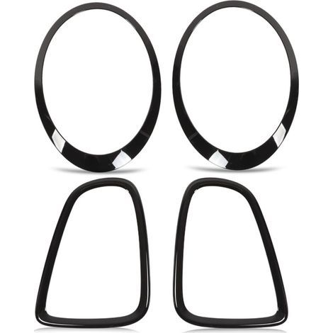 Kit de embellecedores de faros traseros en negro brillante para Mini R56 R57 R58 R59 Cooper S JCW 2007-2015 – Instalación rápida – Materiales ABS y PP (1/5)