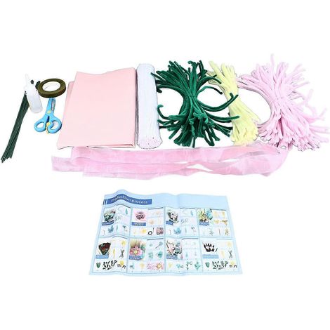 Kit de bouquet de tiges en chenille à faire soi-même : imitation de lys en cure-pipes, innovant et fait main, pour mariage (1/4)