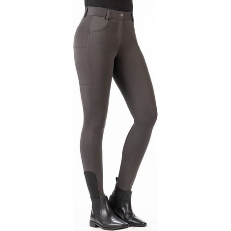 Pantalone da equitazione donna con inserto in silicone totale modello Emma: 46, nero 9100 (1/5)