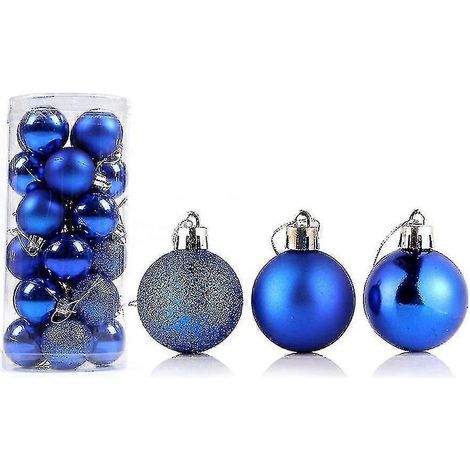 24er-Pack zarte, wiederverwendbare, hochglänzende Weihnachtskugeln als Christbaumschmuck oder Anhänger für Zuhause-6cm-Royal Blue (1/5)
