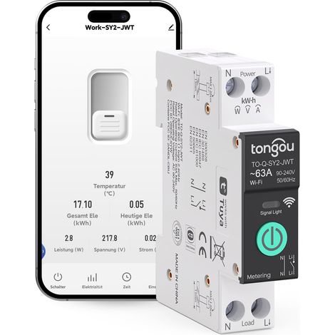 WLAN Relais Intelligent Interrupteur Mesure de puissance Automatisation domestique APP Aucun Hub Requis Contrôle sans fil Éclairage et appareils électroménagers (1/5)