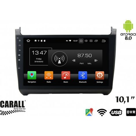 Autoradio Android 8,0 VW Polo GPS DVD USB SD WI-FI Bluetooth Navigatore (1/4)