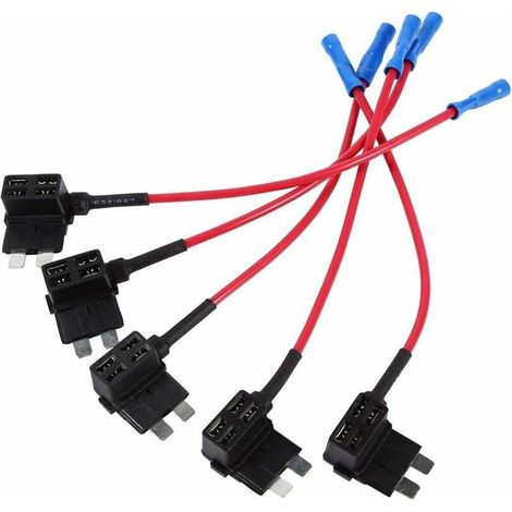 5pcs Adaptateur Porte Fusible Add-A-Circuit Fusible Lame Standard (1/5)