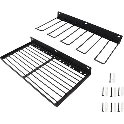 Range-garage mural pour outils électriques, support de rangement solide à forte capacité, porte-perceuse 4 pièces, charge lourde. (1/5)