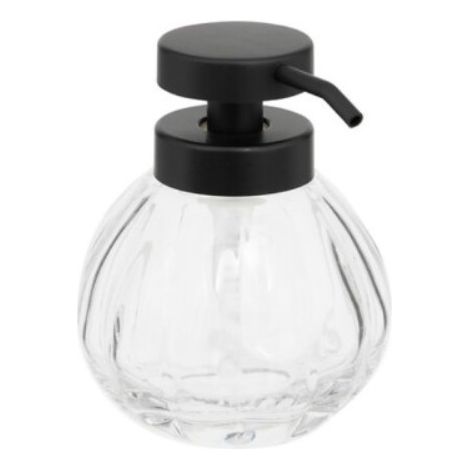Transparenter Seifenspender 350 ml, 13 cm hoch, 10,4 cm Durchmesser
