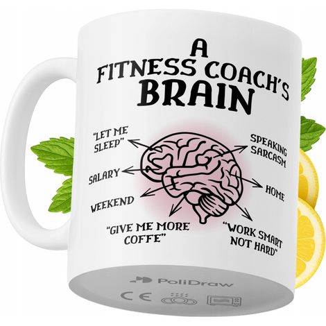 Lustige Kaffeetasse mit witzigem Textdesign für Fitnesstrainer – ideal für Geburtstage, Namenstage und Feiertage. Hochwertige Tasse für besondere Anlässe, ob im Büro oder zu Hause. Farbe: Weiß, 330 ml