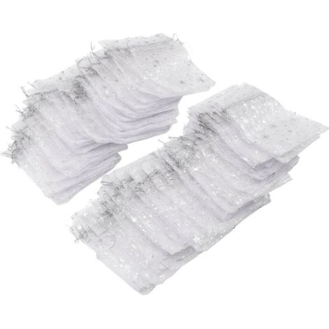 50 SACS EN ORGANDI À CORDON ÉTOILÉ TRANSPARENTS POUR MARIAGE, CADEAUX, ÉGLISE (1/5)
