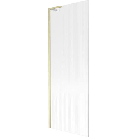 Mexen Next L paravento per doccia a 1 anta 70 x 150 cm, righe, oro spazzolato - 895-070-000-03-09-55 (1/5)