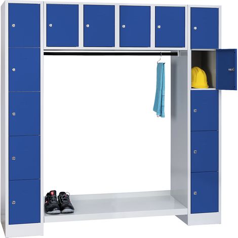 Wolf, Vestiaire multicases modulaire Dresden, 14 casiers, gris (1/2)