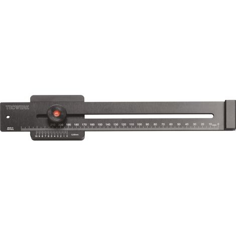TECWERK Streichmaß 200mm m.flachem Schieber TECWERK