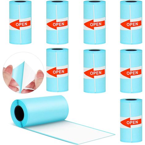 9 Pièces Auto-Adhésif Rouleau de Papier Photo Thermique Auto-Adhésif pour Paperang Mini Imprimante Photo Portable Impression Papier Thermique (57 x 30mm) (1/2)