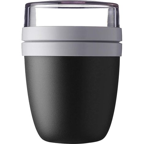 Schwarze Rare Pearl Lunchbox (200 ml) mit einem Fassungsvermögen von 500 ml für Mahlzeiten unterwegs (1/5)