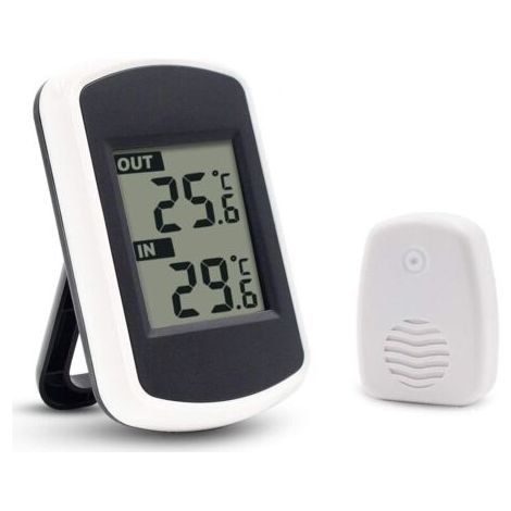 Thermomètre numérique sans fil LCD pour intérieur et extérieur – Capteur de température compact et précis, idéal pour maison, chambre à coucher et bureau (1/5)