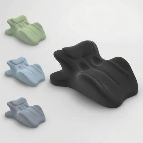 Oreiller ergonomique pour couple 27° - Oreiller multi-support en mousse à mémoire de forme de qualité supérieure  Léger et lavable en machine  Pour canapé, lit, bureau (Noir) [Ho]