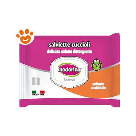 Inodorina Saviette Funzionali Cane e Gatto 40 Pezzi - Specifica per Cuccioli