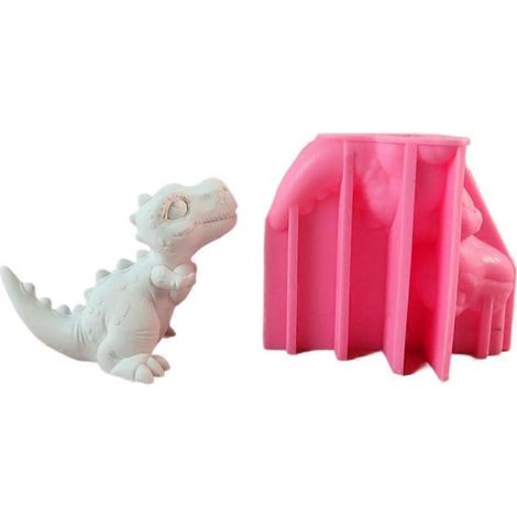 Moules dinosaures, moules en silicone, décorations de bureau, plâtres, moules à pâtisserie (1/4)