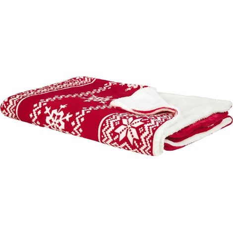 Kuscheldecke VANTAA 150 x 200 cm Rot