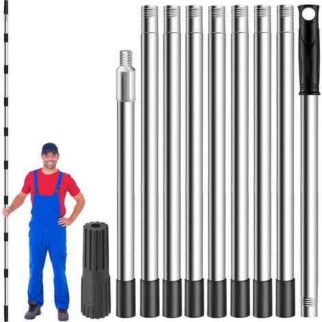 Perche télescopique, manche télescopique, perche télescopique de 3,6 m pour rouleau à peinture, perche télescopique pour peintre, tige de prolongation polyvalente, prolongation pour rouleau à peinture (1/5)