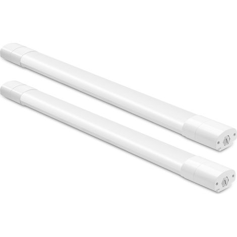 Oraymin Lot de 2 Réglette LED 120cm IP65 Étanche - Plafonnier 36W 3960LM Haute Luminosité - Tube LED Extra Plat pour Garage, Atelier et Cave - Blanc Neutre 4000K - Installation Facile DIY (1/5)