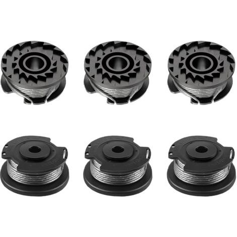 Sollbry Lot de 6 bobines de fil pour coupe-bordure Bosch ART 23 SL/ART 26 SL, bobine de rechange en nylon (F016800569+F016800385), diamètre : 1,65 mm, 4,9 m (1/5)