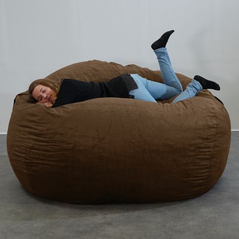 Pouf Géant Microsuède - 200 cm - Banabag Chocolat Bananair (1/5)
