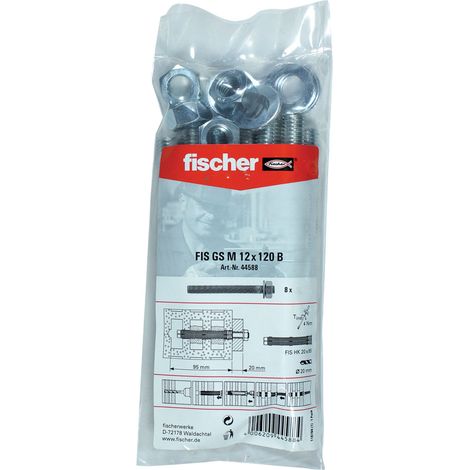 Fischer 8x ancore filettate FIS GS M12 x 120 - 044588