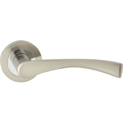 Maniglia Domino per porte interne romana-R M6/M9 cromata/nichelata rotonda